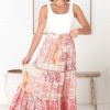 Bottoms Salty Crush | Lemzie Maxi Skirt - Coral