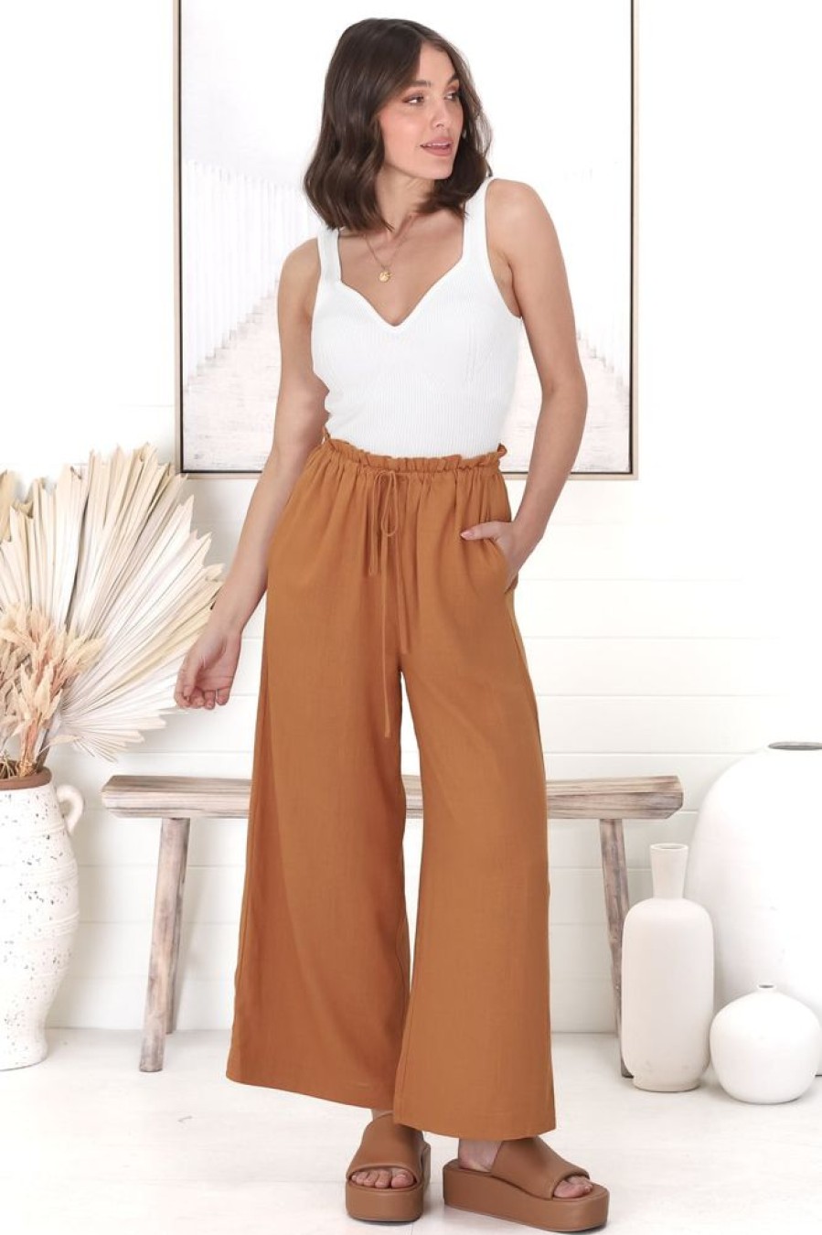 Bottoms Salty Crush | Armon Pants - Rust
