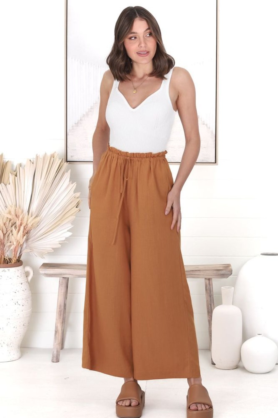 Bottoms Salty Crush | Armon Pants - Rust