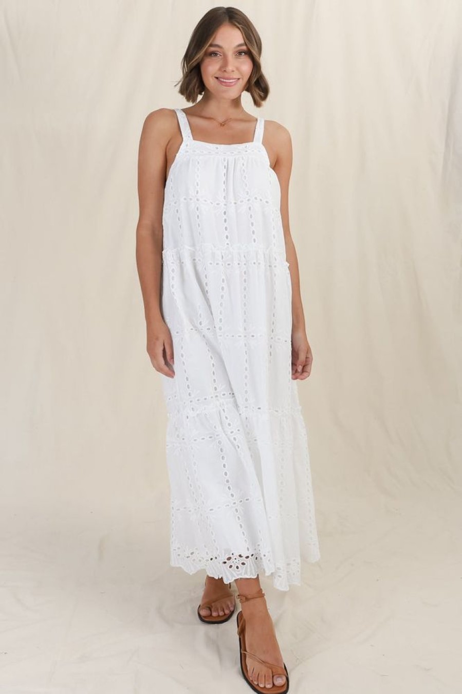 Dresses Salty Crush | Tulip Midi Dress - White