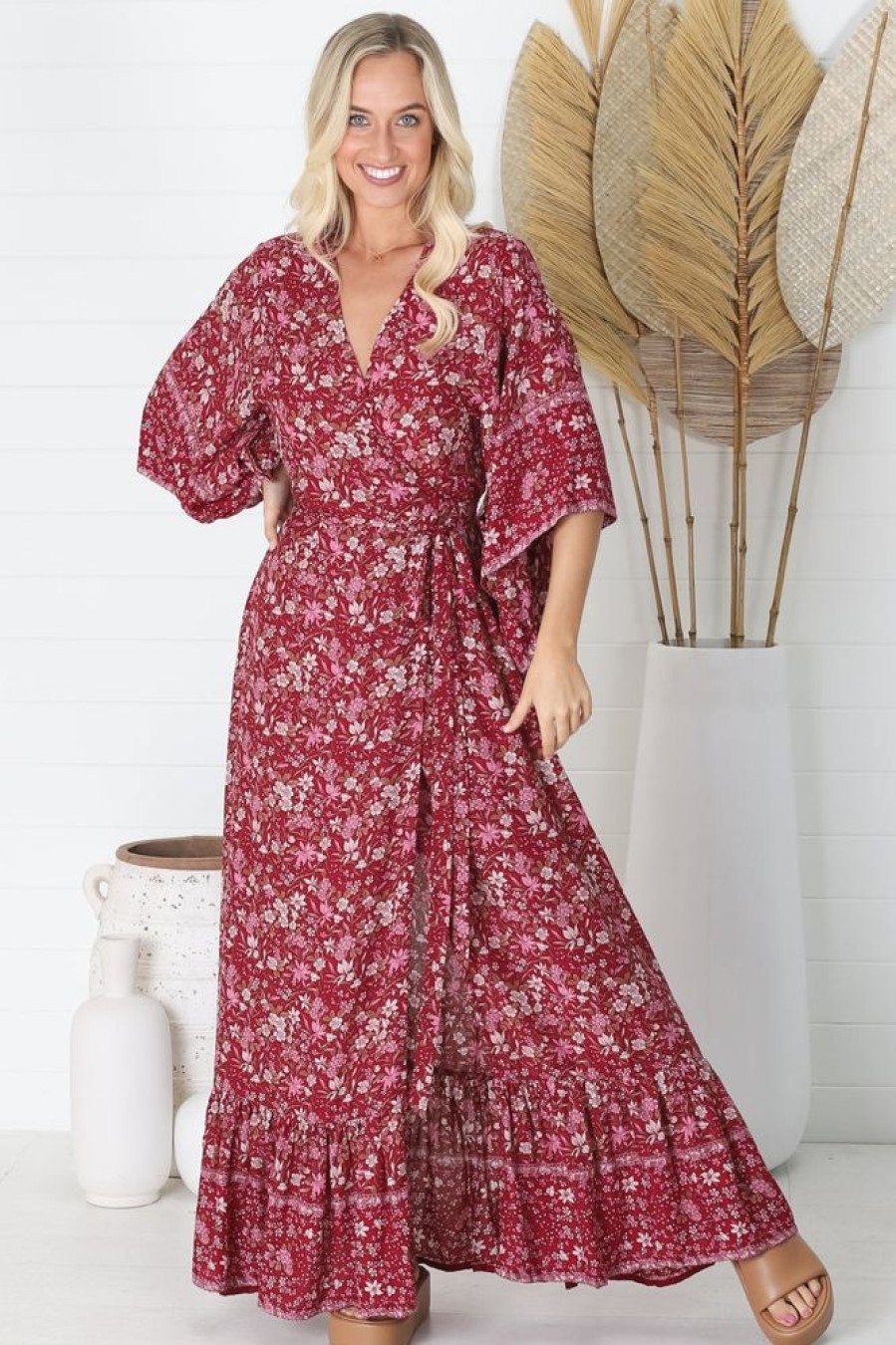 Dresses Salty Crush | Kynara - Iris Maxi Dress - Red