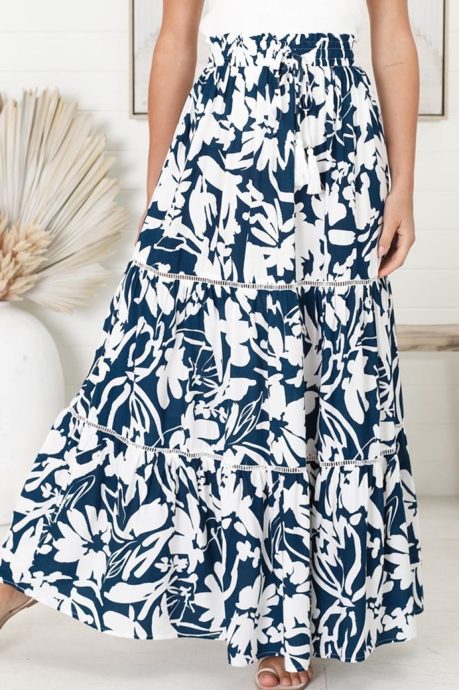 Bottoms Salty Crush | Charis Maxi Skirt - Blue