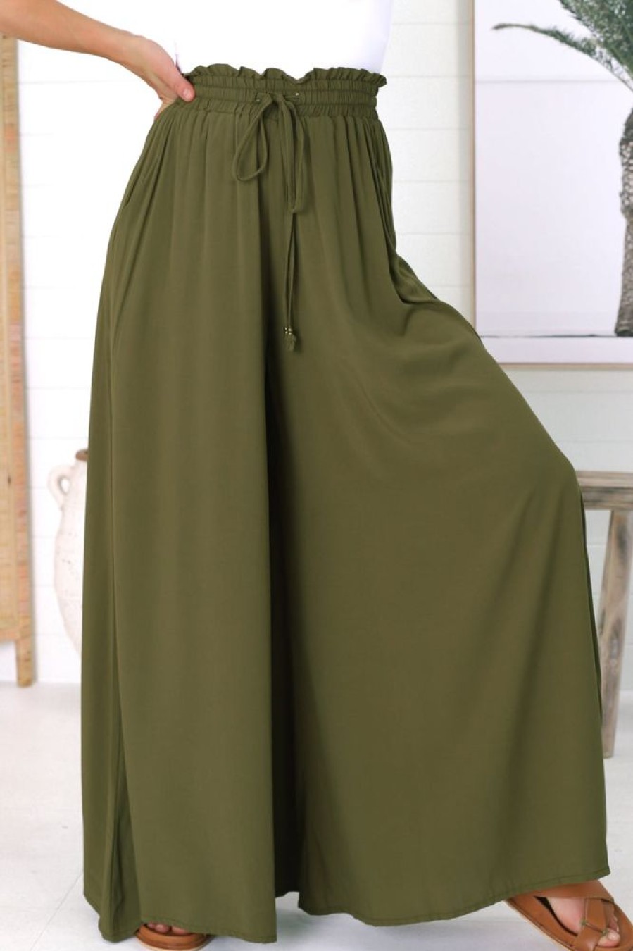 Bottoms Salty Crush | Charli Pants - Olive