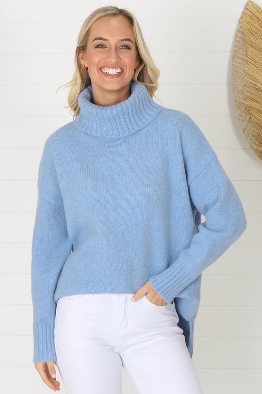 Jackets/Knitwear Salty Crush | Harlie Jumper - Sky Blue