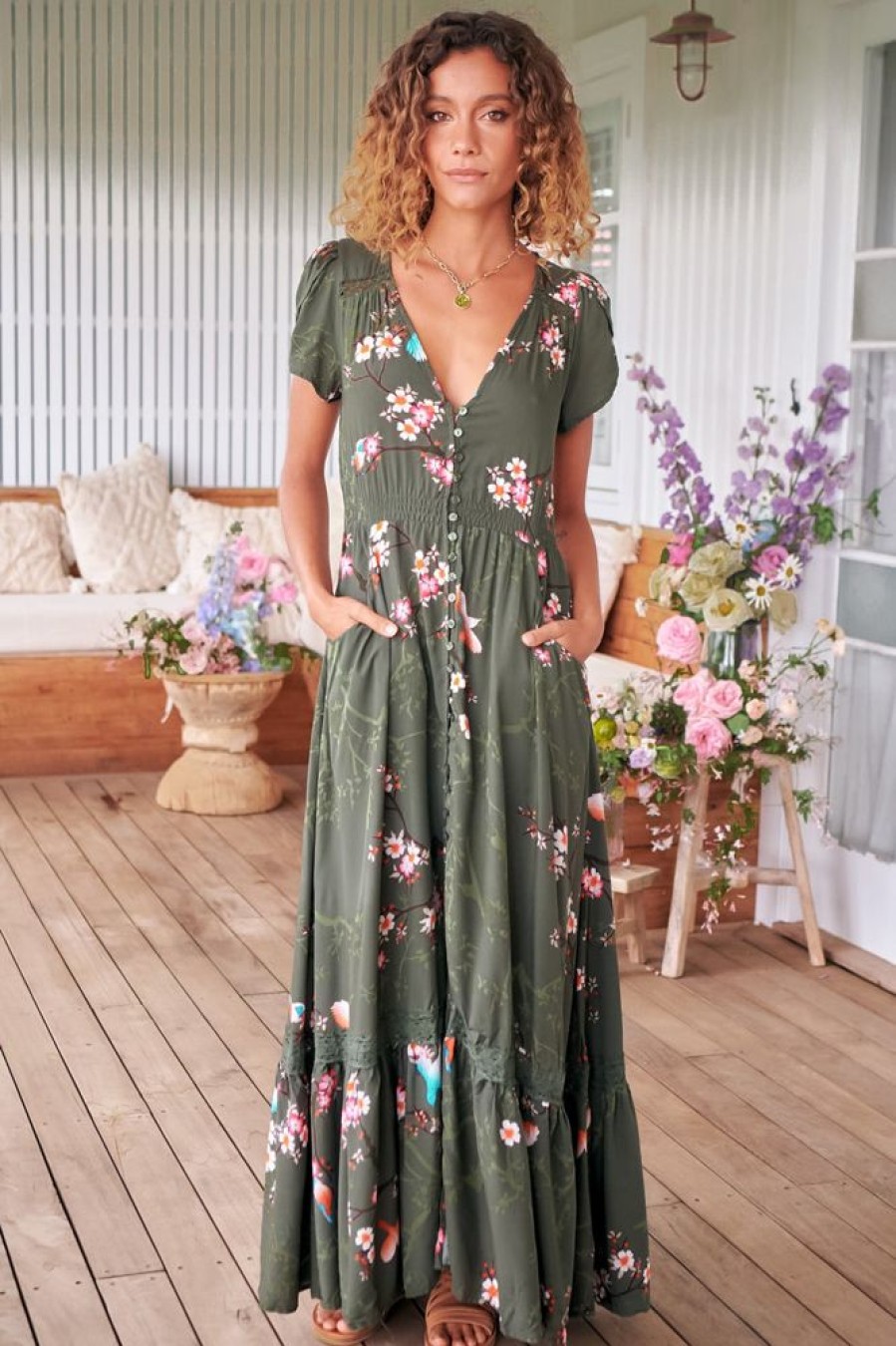 Dresses JAASE | Carmen - Birds Paradise Maxi Dress