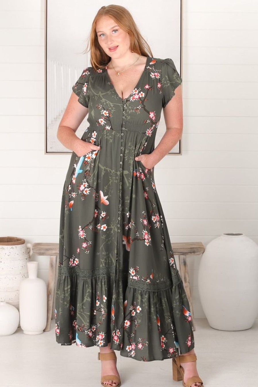 Dresses JAASE | Carmen - Birds Paradise Maxi Dress