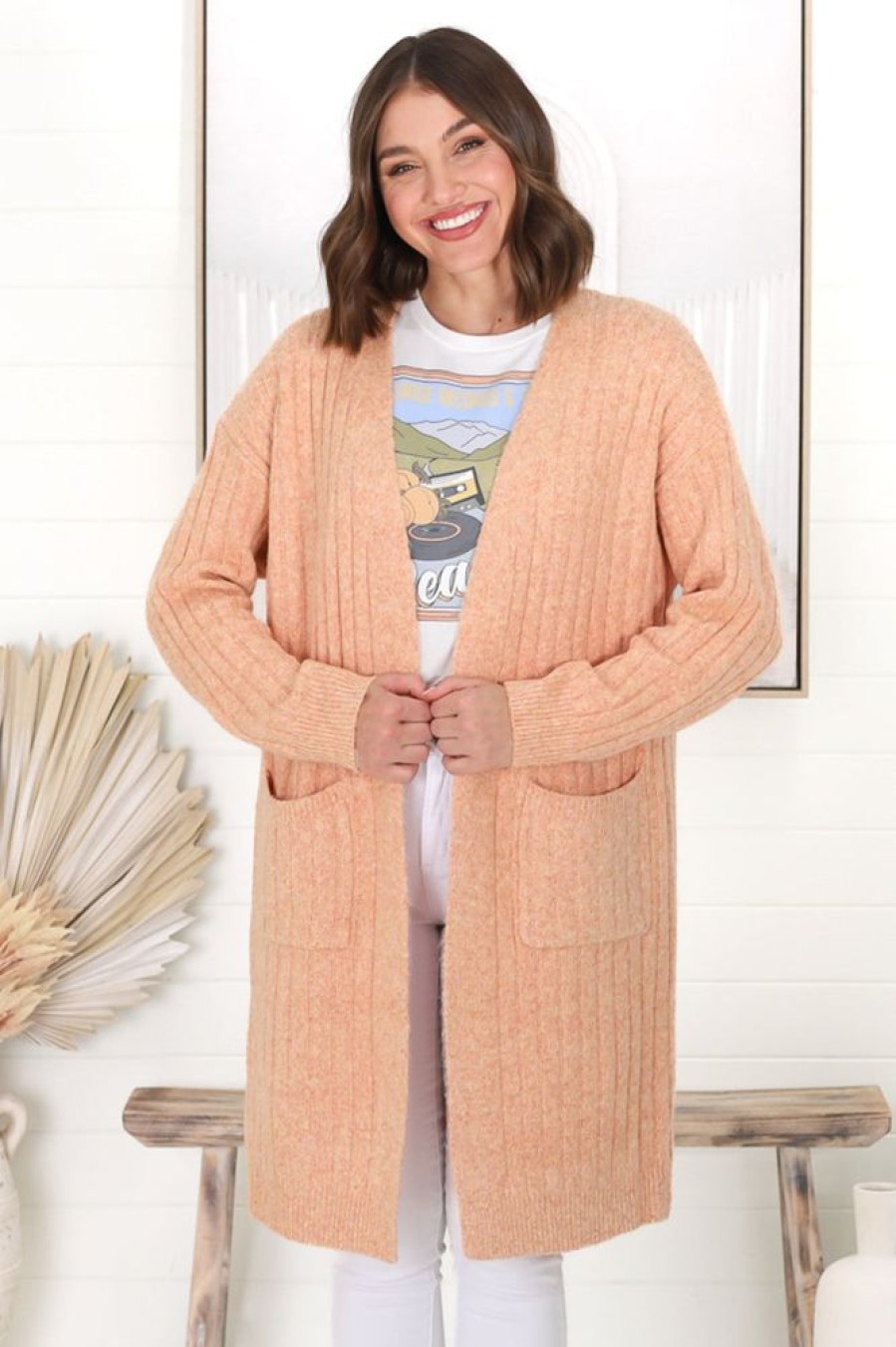 Jackets/Knitwear Salty Crush | Mireena Cardigan - Orange