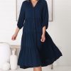 Dresses Salty Crush | Zaraha Midi Dress - Navy