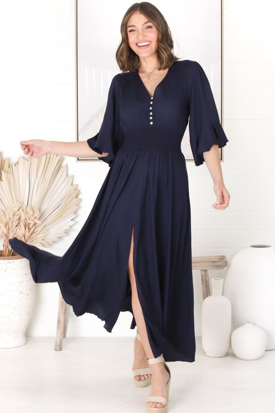Dresses Salty Crush | Alba Maxi Dress - Navy