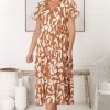 Dresses Salty Crush | Bree - Jaxie Midi Dress - Rust