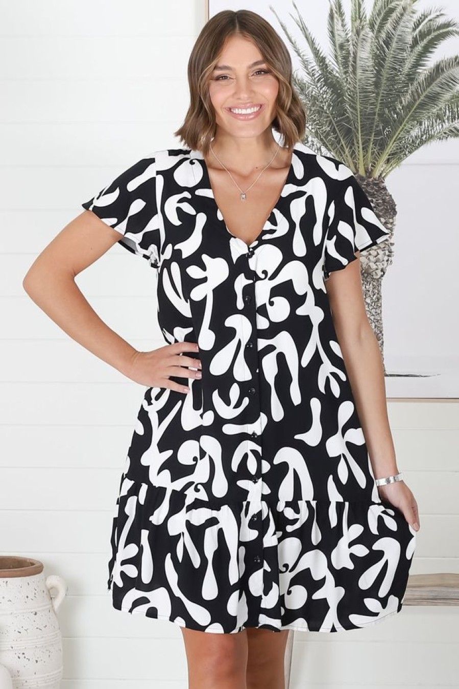 Dresses Salty Crush | Jaxie Mini Dress - Black