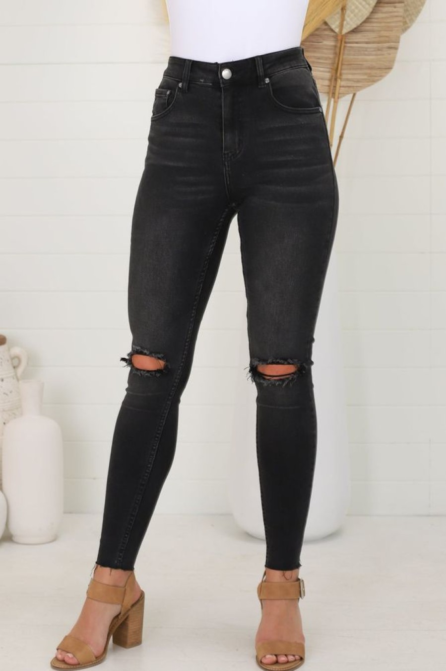 Bottoms Salty Crush | Joyce Jeans - Charcoal