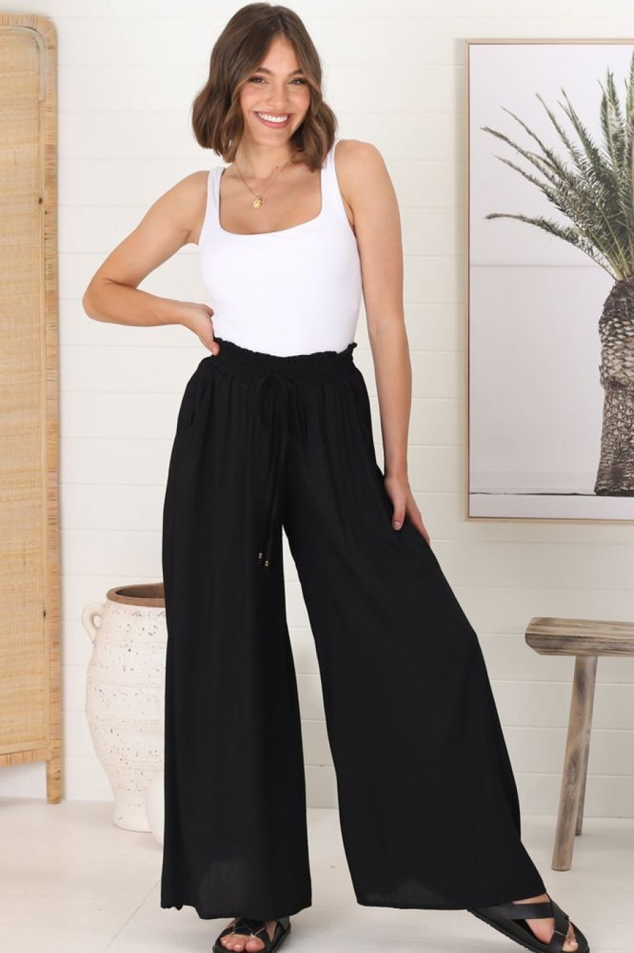 Bottoms Salty Crush | Charli Pants - Black