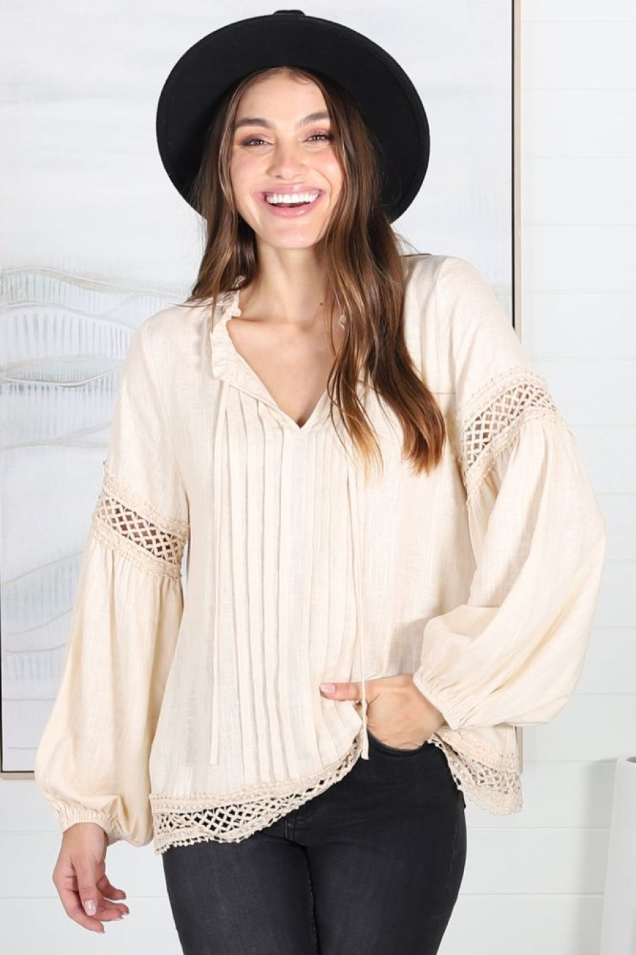 Tops Salty Crush | Silas Top - Sand
