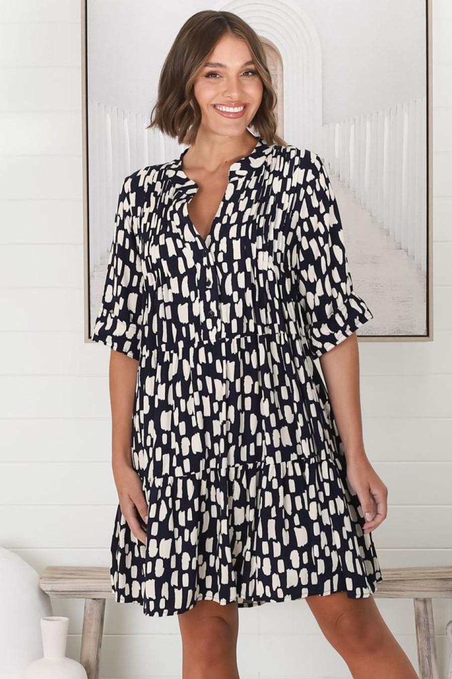 Dresses Salty Crush | Evie Mini Dress - Navy