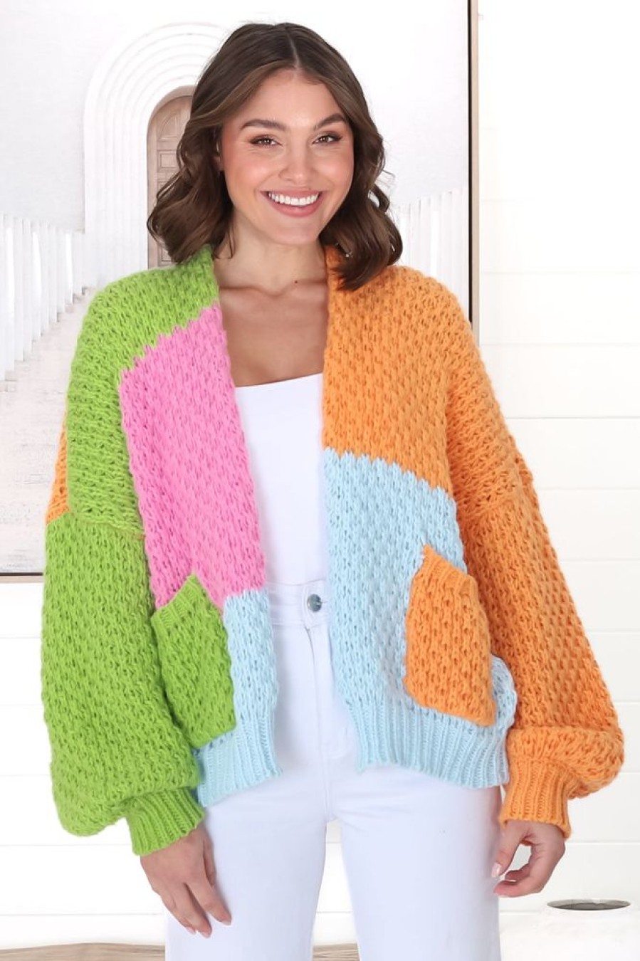 Jackets/Knitwear Salty Crush | Stacey Cardigan - Orange