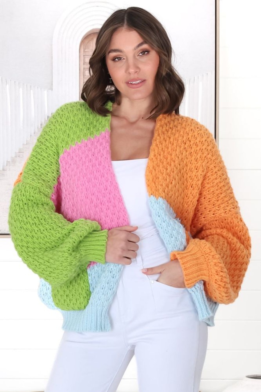 Jackets/Knitwear Salty Crush | Stacey Cardigan - Orange