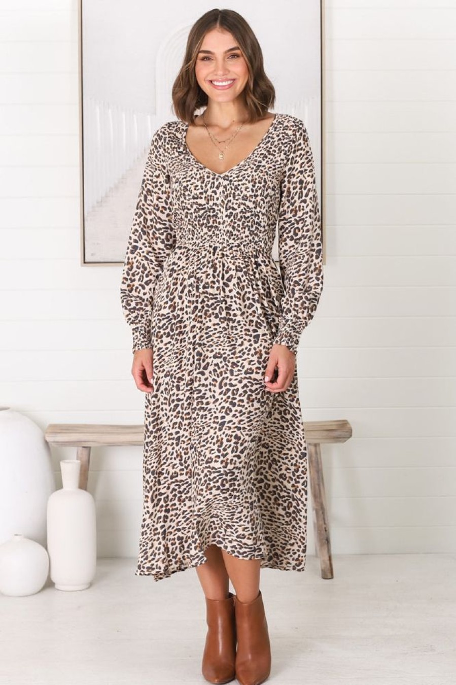 Dresses Salty Crush | Persia Midi Dress - Perrie Print