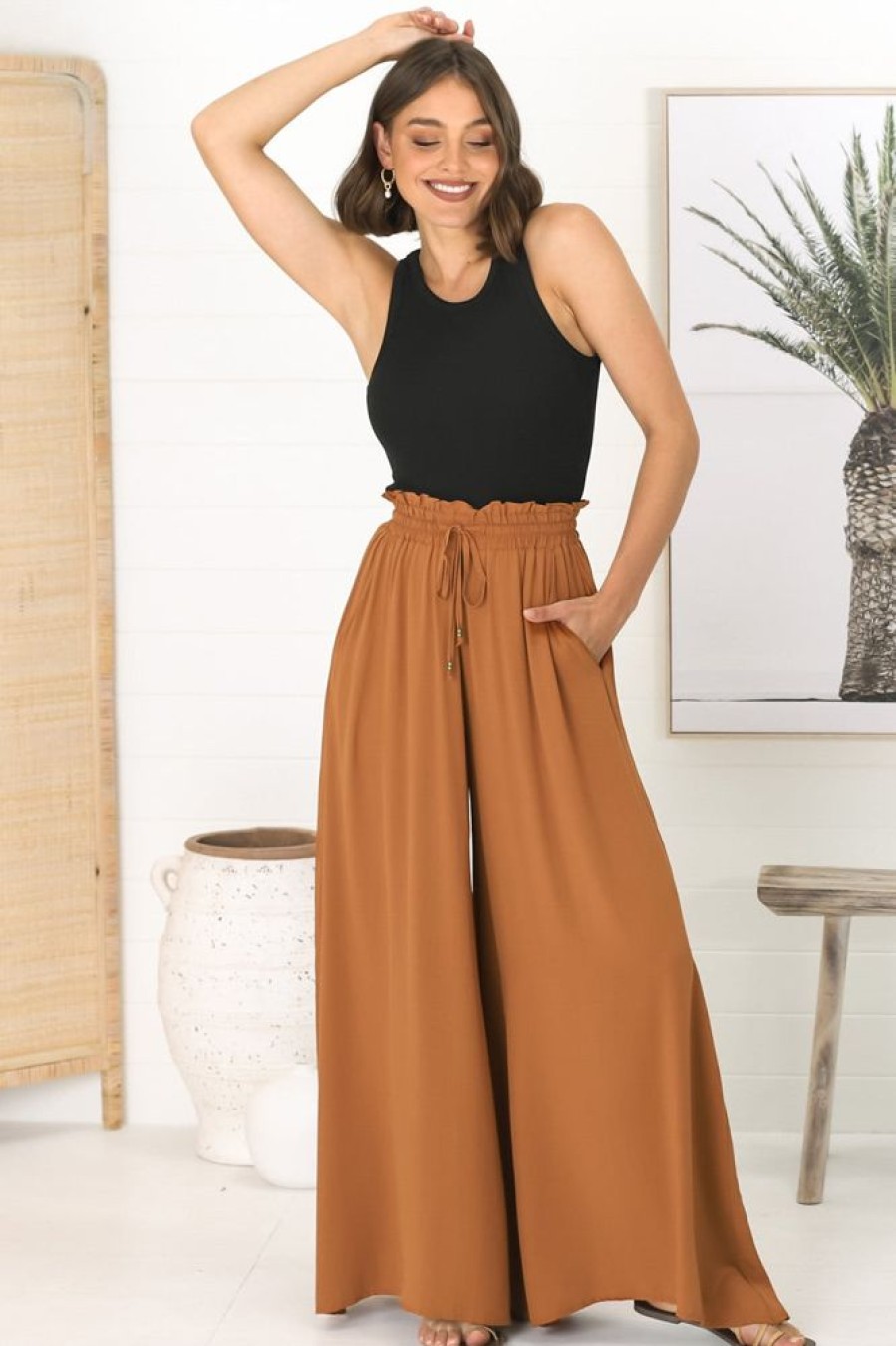 Bottoms Salty Crush | Charli Pants - Rust