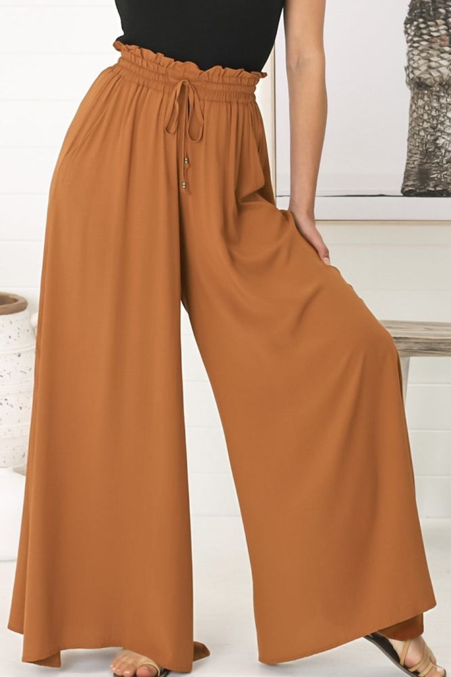 Bottoms Salty Crush | Charli Pants - Rust