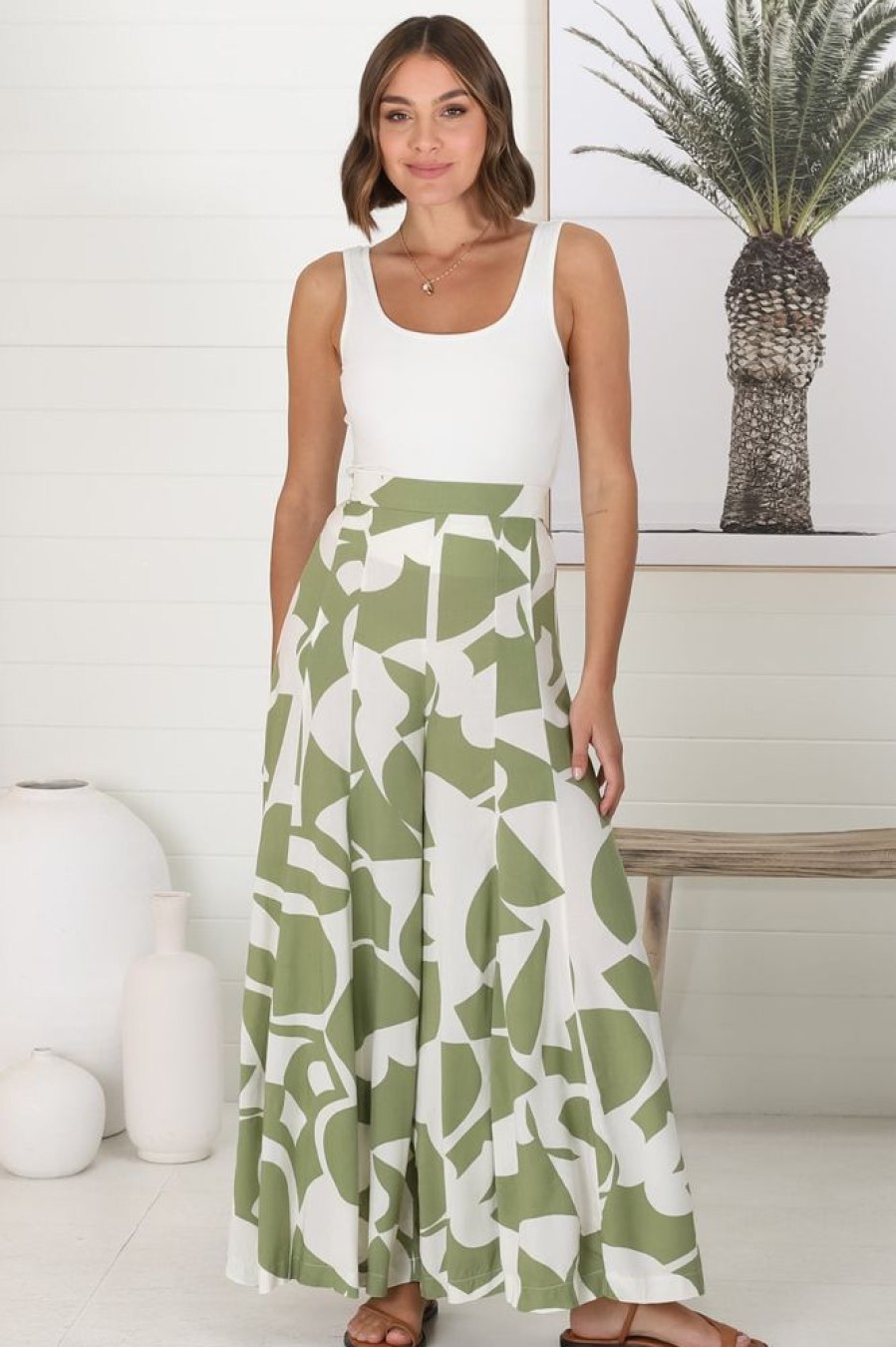 Bottoms Salty Crush | Azira Pants - Kiwi