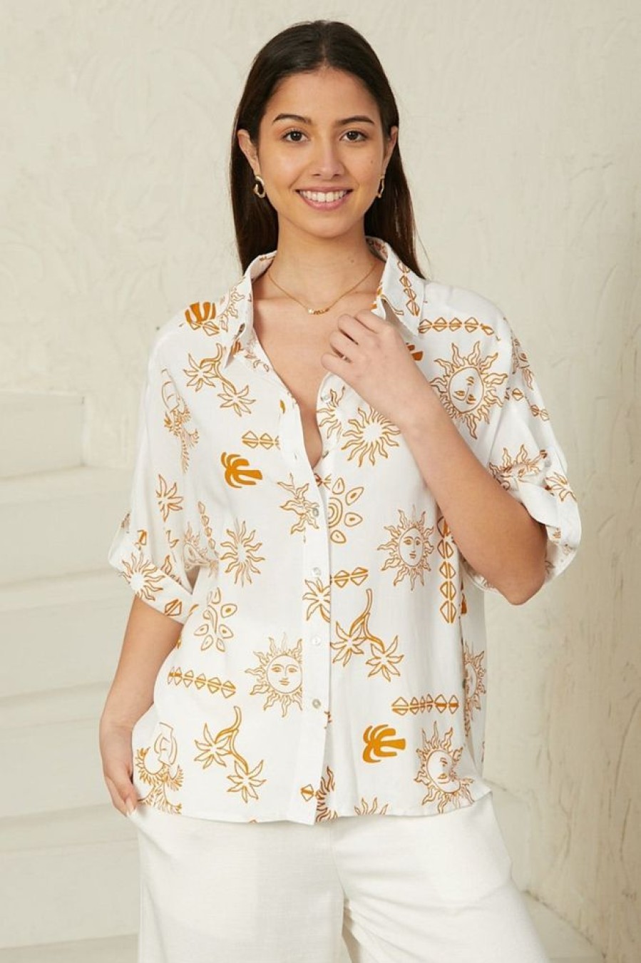 Tops Salty Crush | Dion Shirt - Sol Print