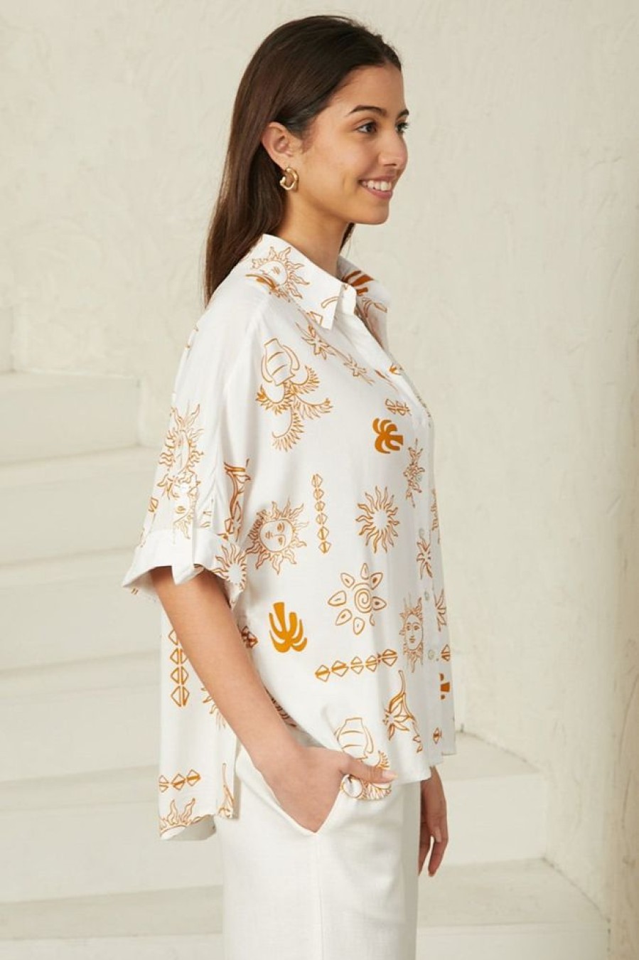 Tops Salty Crush | Dion Shirt - Sol Print