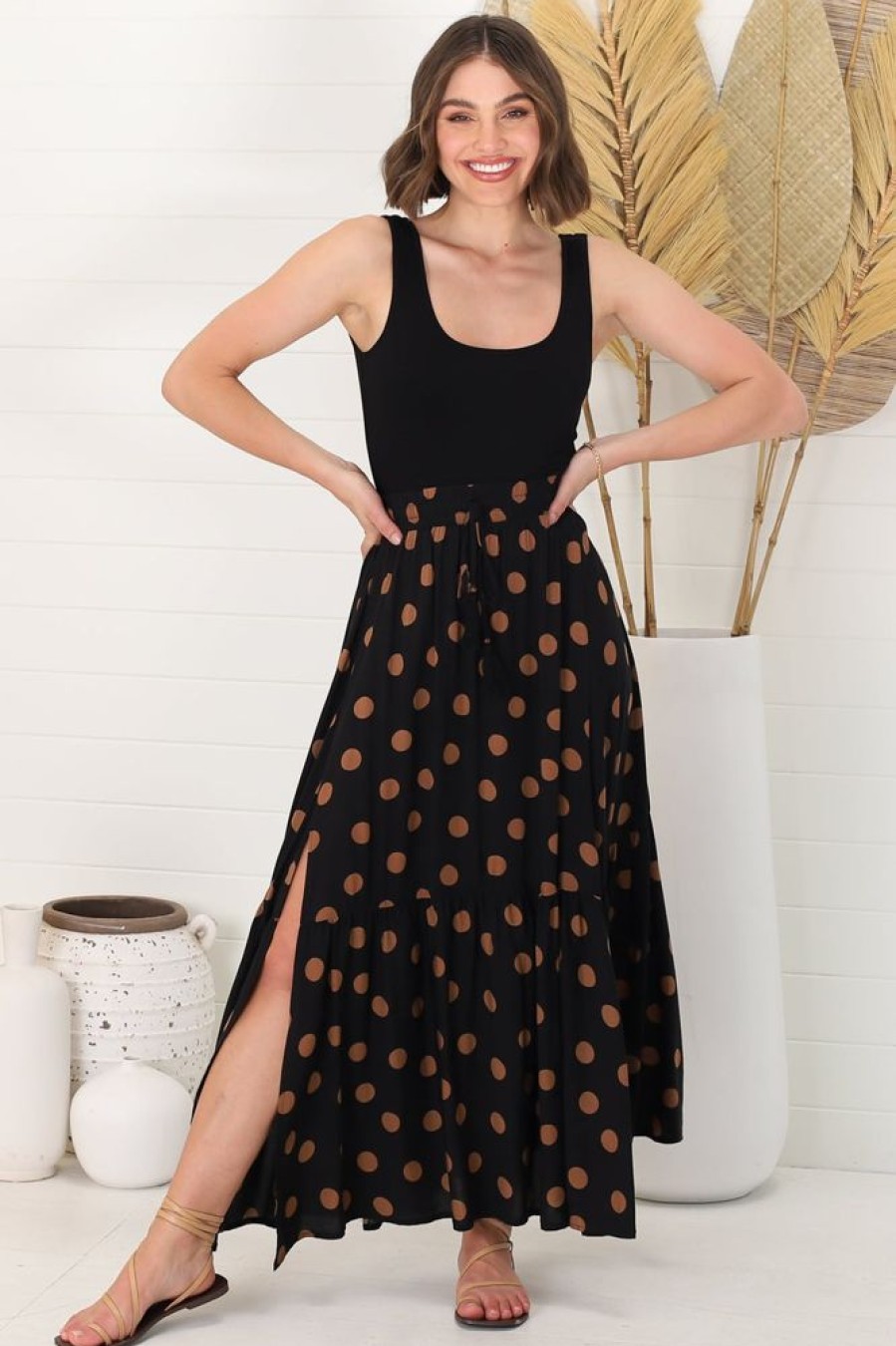 Bottoms Salty Crush | Hellen Maxi Skirt - Mahony Print