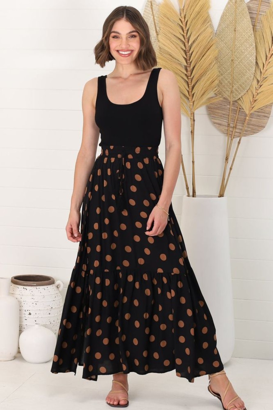 Bottoms Salty Crush | Hellen Maxi Skirt - Mahony Print
