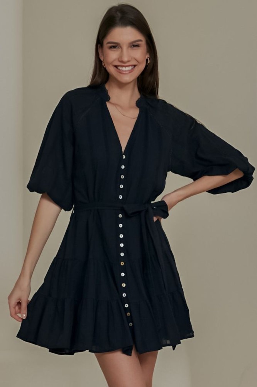 Dresses Salty Crush | Elsea Mini Dress - Black