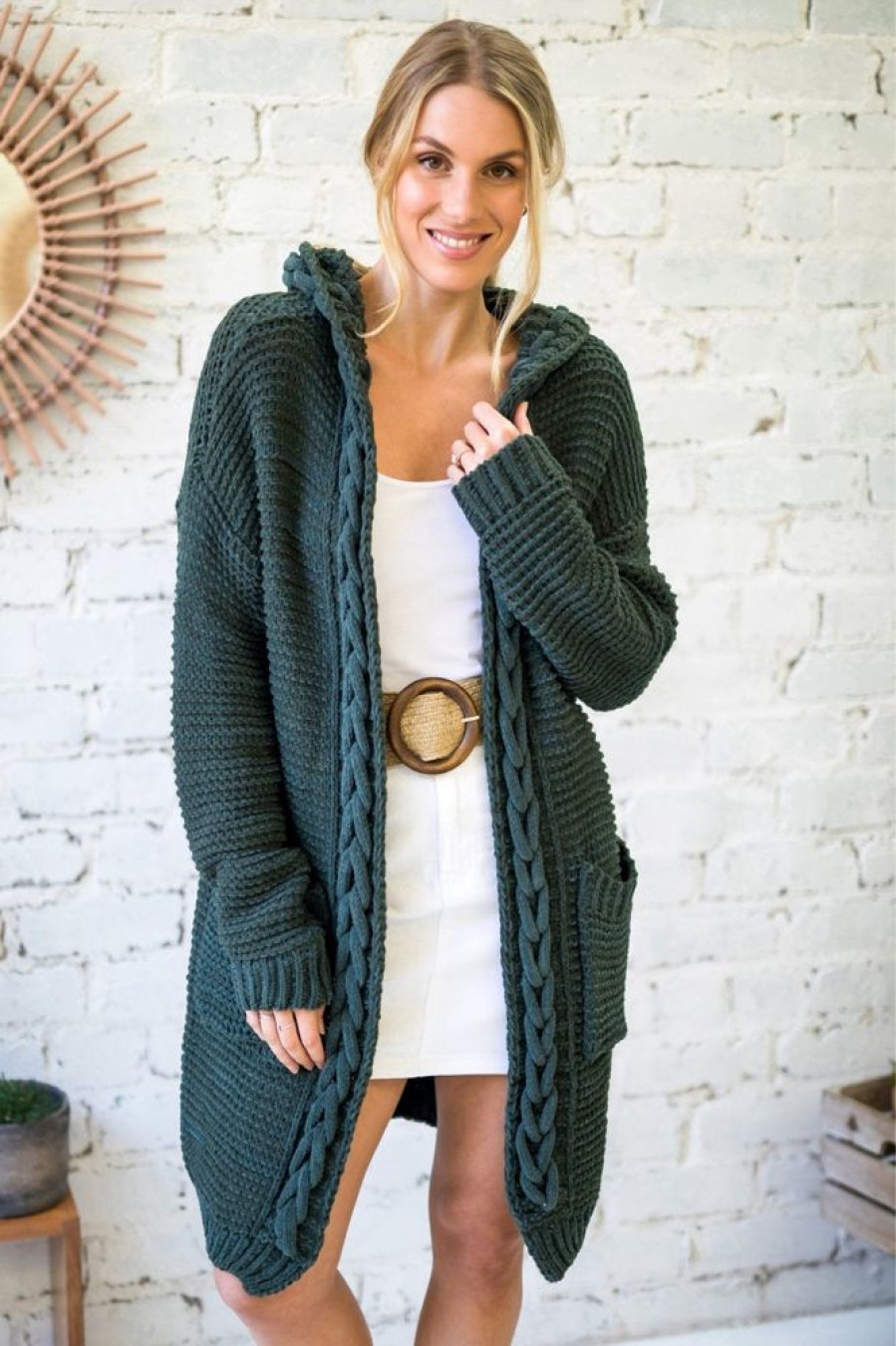 Jackets/Knitwear Salty Crush | Toolara Cardigan - Military Green