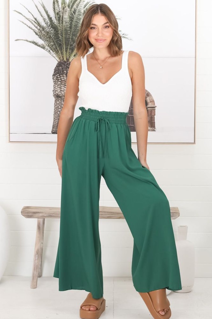 Bottoms Salty Crush | Charli Pants - Emerald