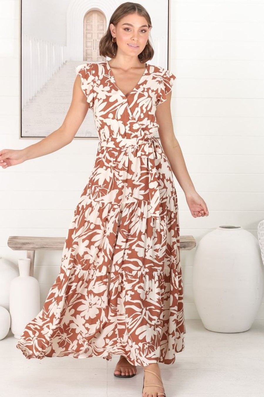 Dresses Salty Crush | Tori - Charis Maxi Dress - Rust