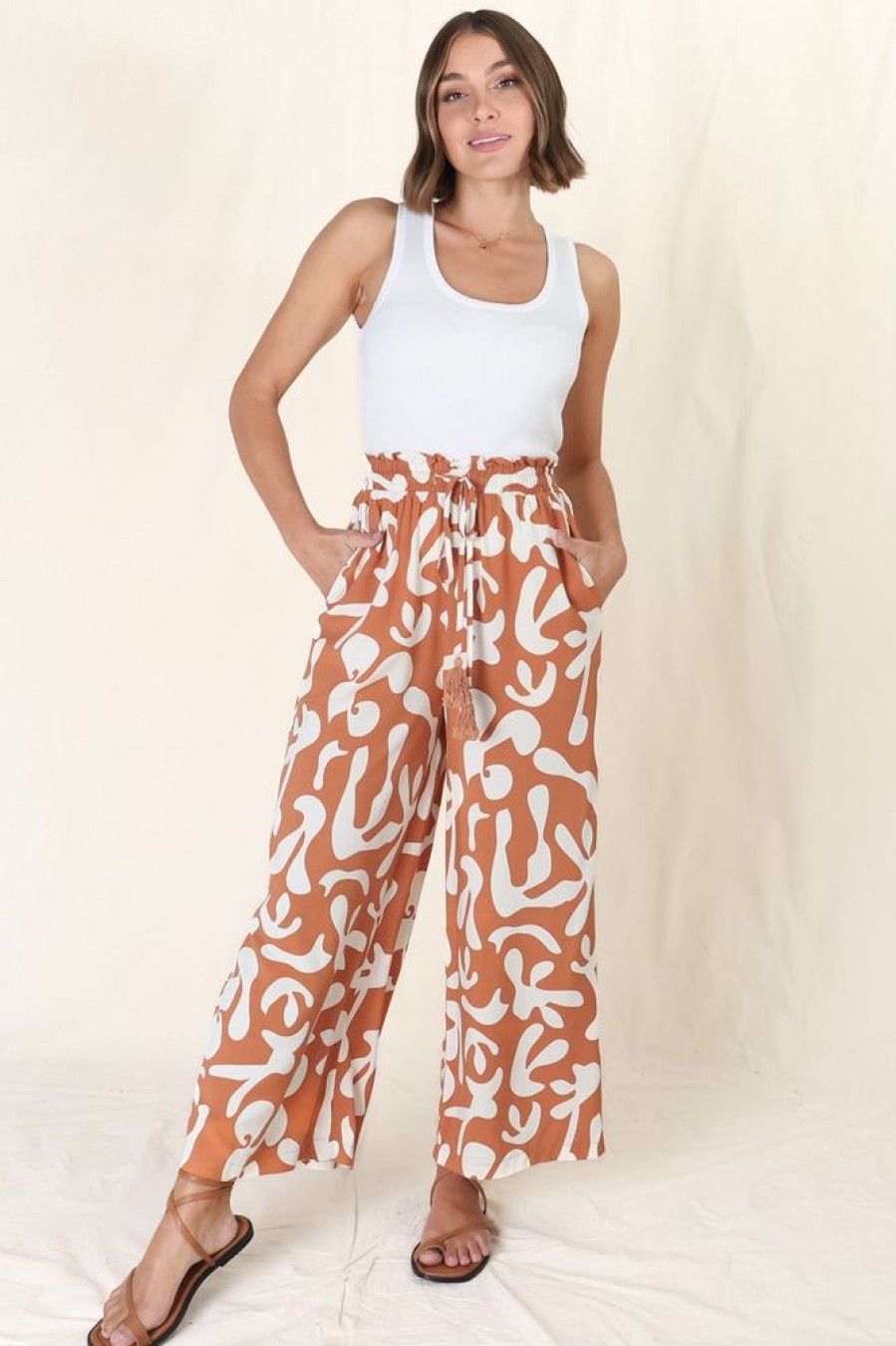 Bottoms Salty Crush | Jaxie Pants - Rust