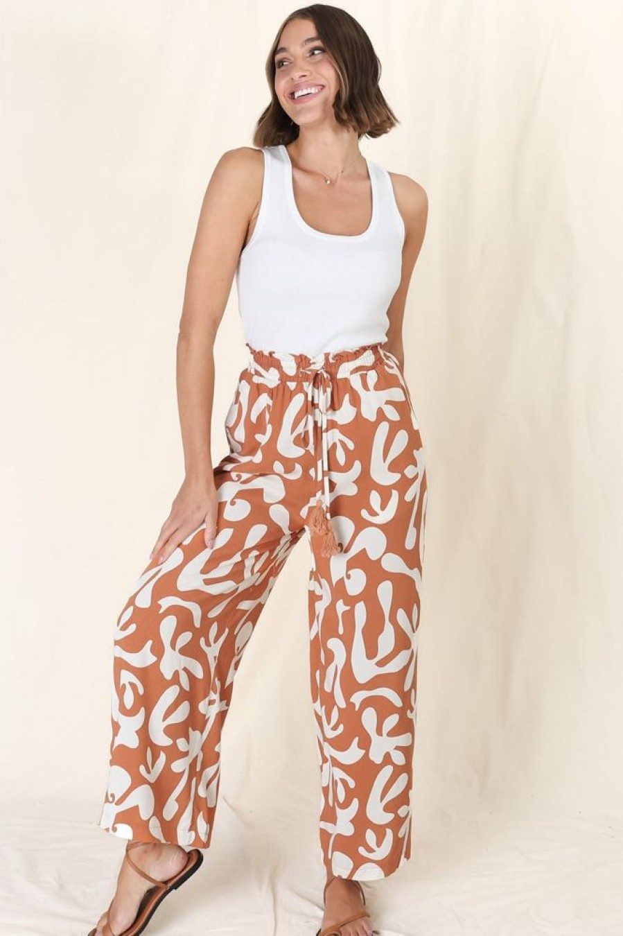 Bottoms Salty Crush | Jaxie Pants - Rust