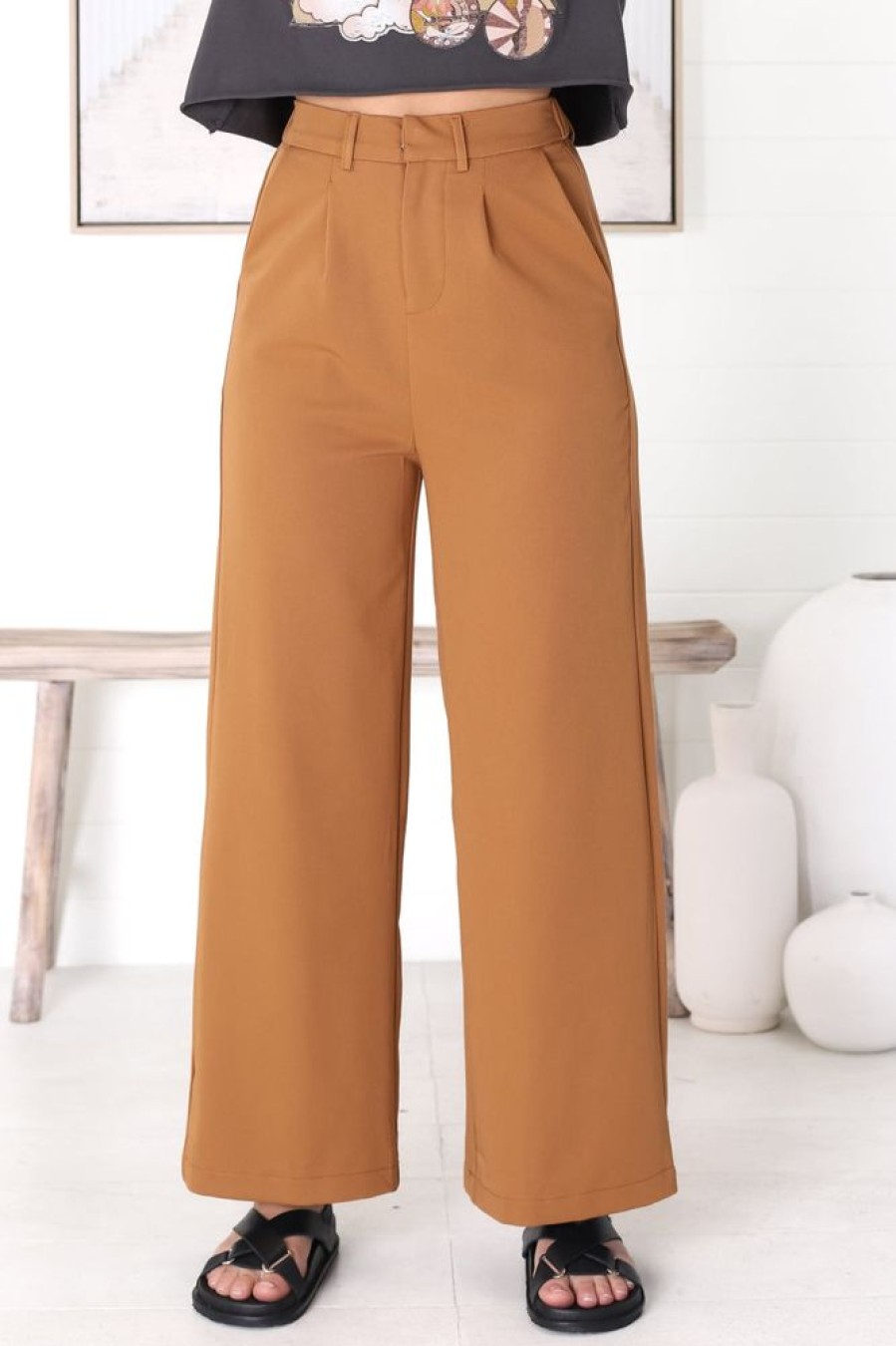 Bottoms Salty Crush | Menzie Pants - Camel