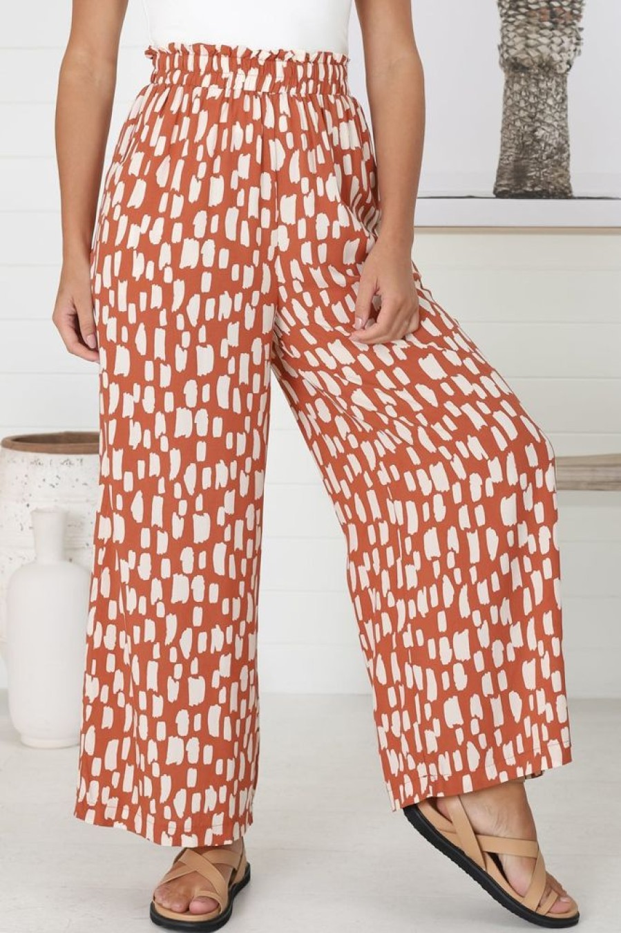 Bottoms Salty Crush | Evie Pants - Rust