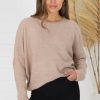 Jackets/Knitwear Salty Crush | Joanne Knit Top - Stone Brown