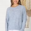 Jackets/Knitwear Salty Crush | Joanne Knit Top - Light Denim