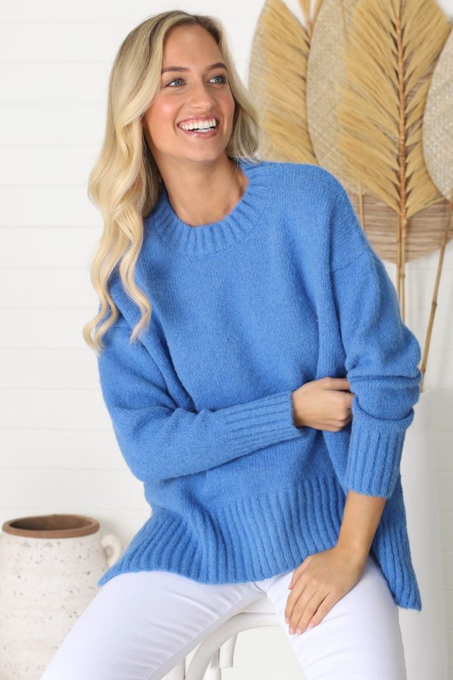 Jackets/Knitwear Salty Crush | Sammy Jumper - Blue