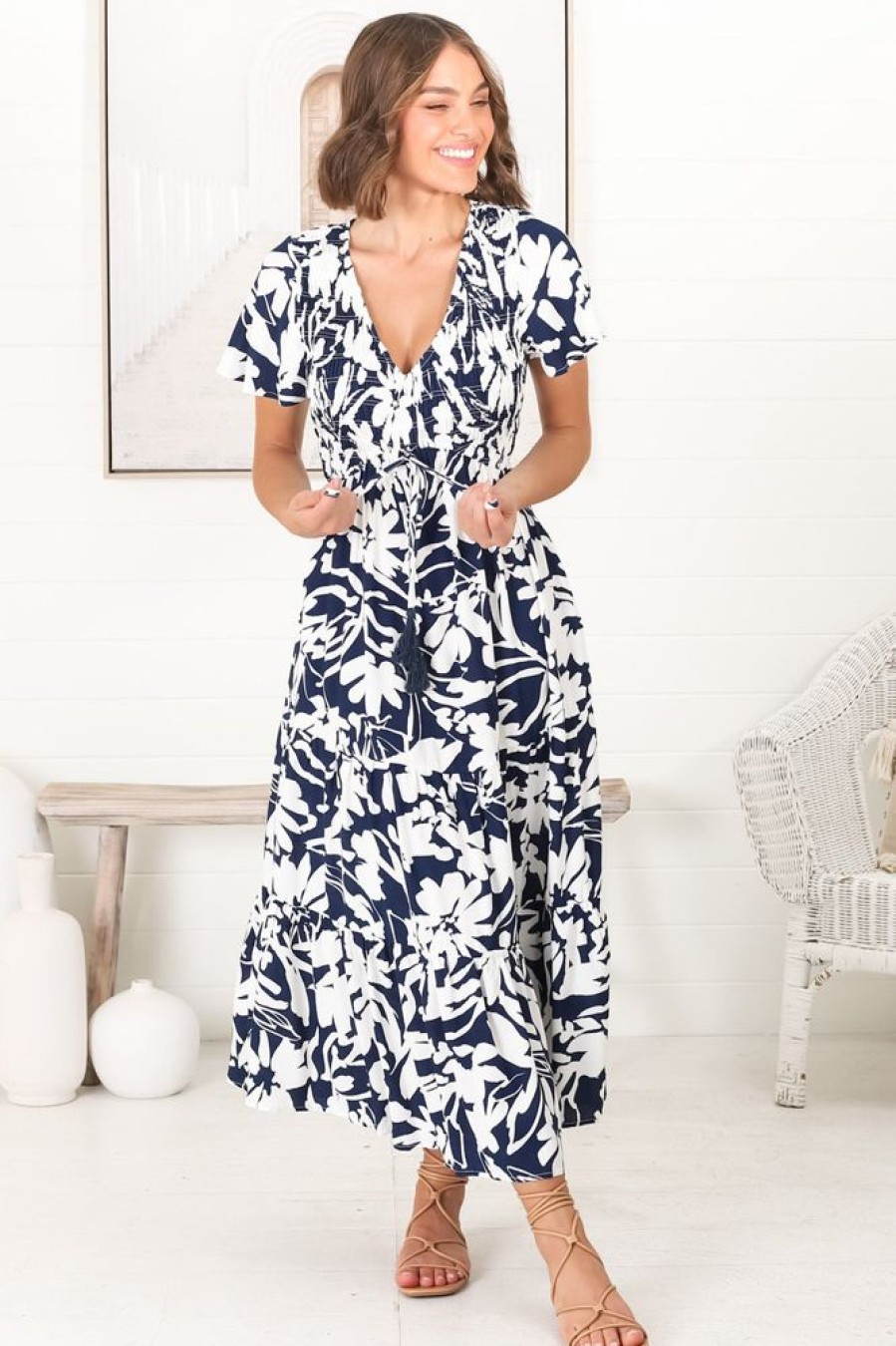 Dresses Salty Crush | Amaya - Charis Midi Dress - Blue