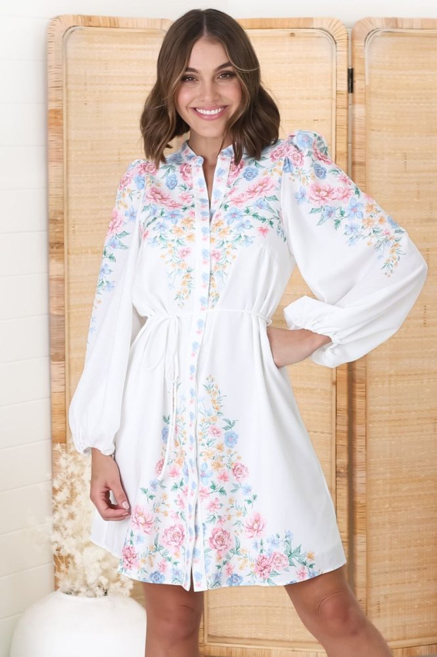 Dresses Salty Crush | Danny Mini Dress - Flora Print
