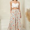 Bottoms Salty Crush | Mezza Pants - Paper Bag High Waisted Wide Leg Pant In Tuscan Sun