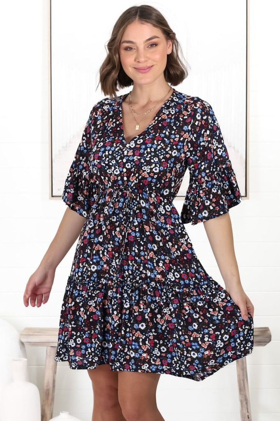 Dresses Salty Crush | Fay - Hollie Navy Mini Dress