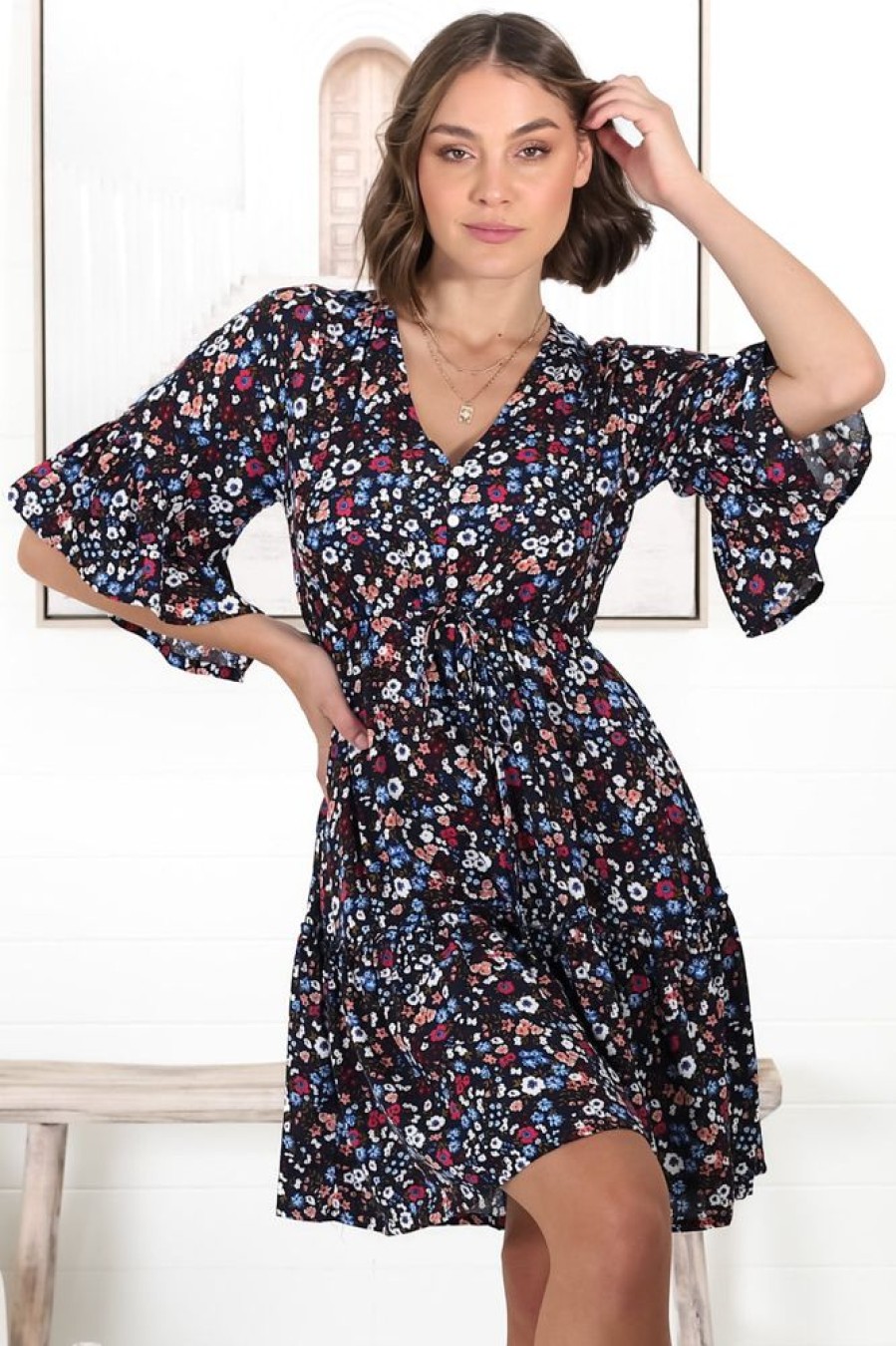Dresses Salty Crush | Fay - Hollie Navy Mini Dress