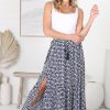 Bottoms Salty Crush | Maryanne Maxi Skirt - Navy