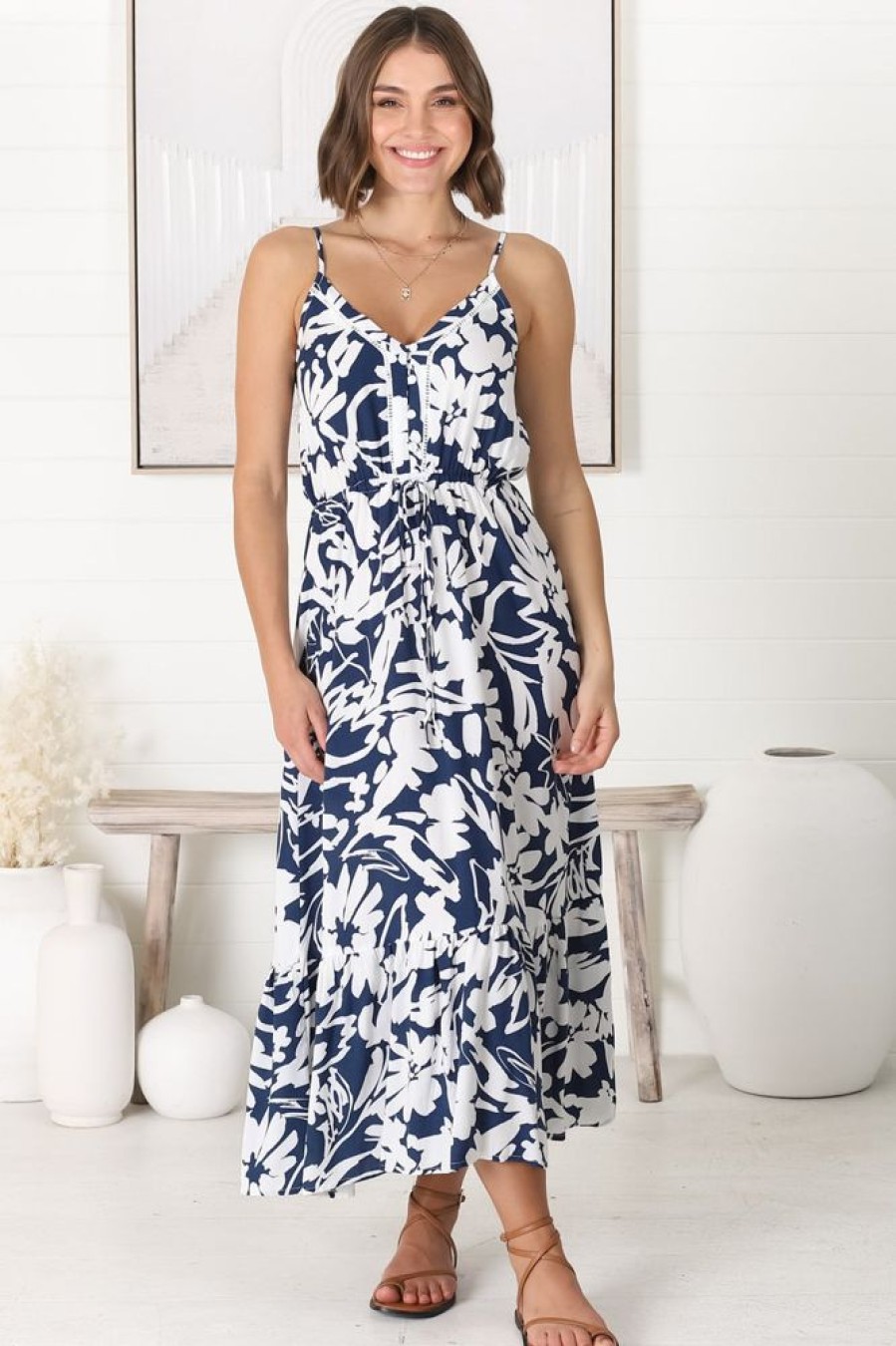 Dresses Salty Crush | Ansel - Charis Midi Dress - Blue