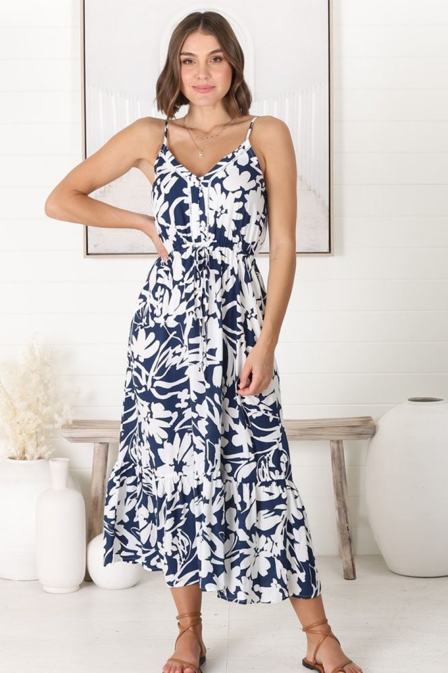 Dresses Salty Crush | Ansel - Charis Midi Dress - Blue