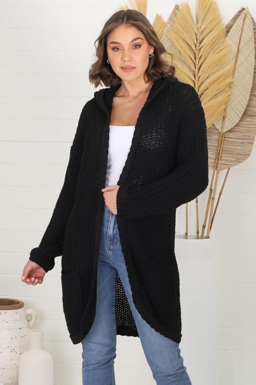 Jackets/Knitwear Salty Crush | Chase Cardigan - Black