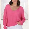 Jackets/Knitwear Salty Crush | Carol Knit Top - Barbie Pink